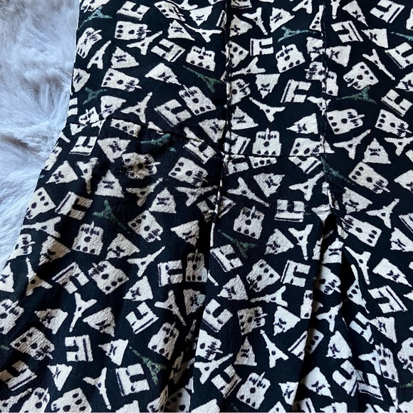 Vintage romper by LA City Paris size 40 black and white eiffle tower print - Picture 5 of 6
